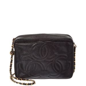 Chanel Black Caviar Leather C Camera Bag (Authentic Pre-Loved)